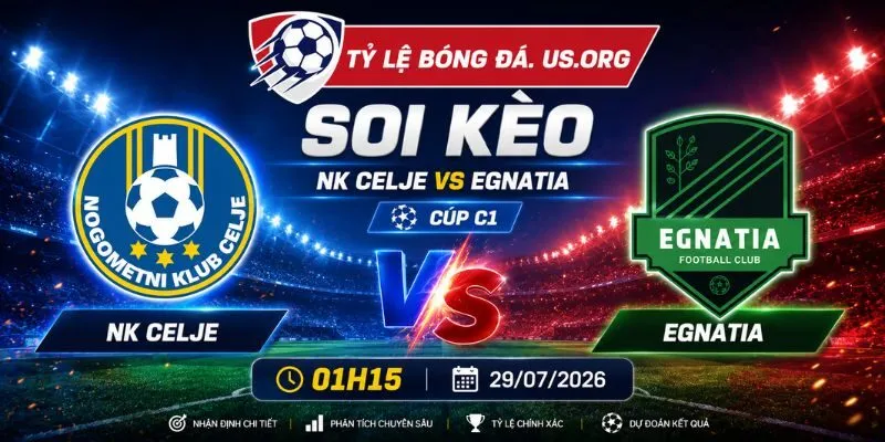 Soi Kèo NK Celje Vs Egnatia Lúc 01H15 Ngày 29/07/2026 - Cúp C1